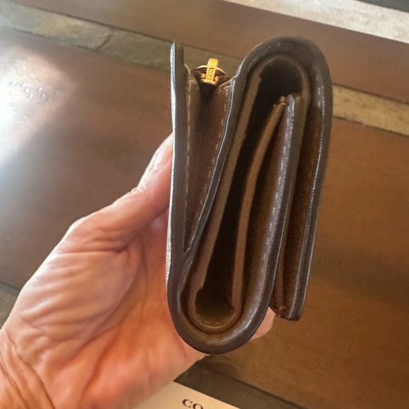 Coach Dark Stone Micro Wallet NWT Tonal Hardware - Picture 6 of 10